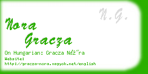 nora gracza business card